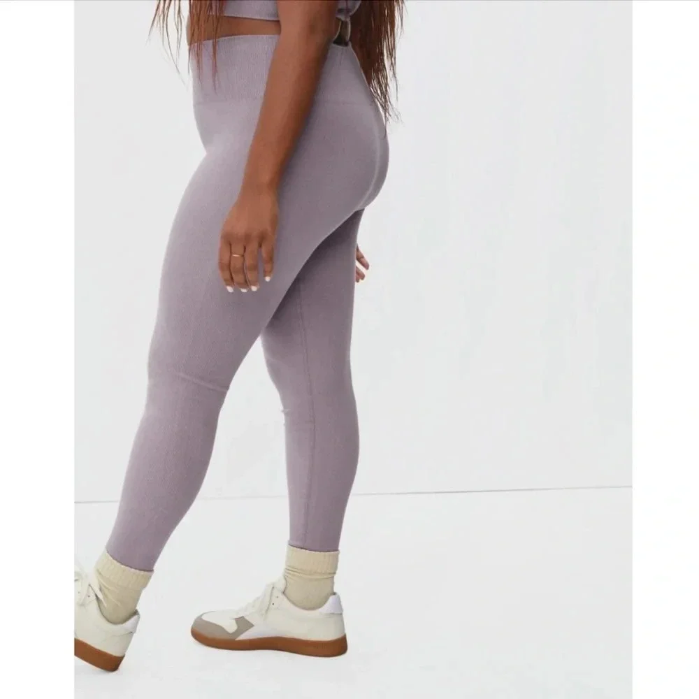 Everlane Seamless Legging XS/S Light Purple Compression Workout High Waisted - Picture 2 of 14
